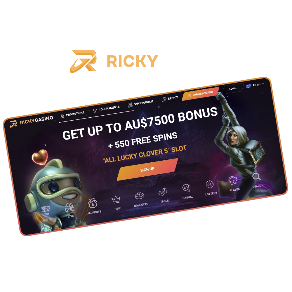 Try Ricky Casino because it's the best casino in Australia.