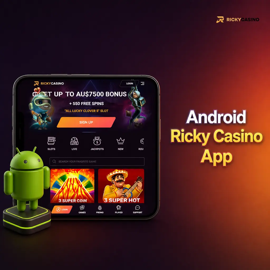 Android Ricky Casino app APK installation steps for phones and tablets using Chrome browser